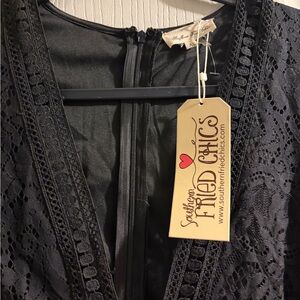 Southern Fried Chics Black Lace Dress